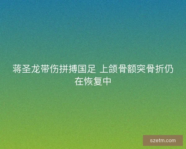 蒋圣龙带伤拼搏国足 上颌骨额突骨折仍在恢复中 蒋圣龙带伤拼搏国足 上颌骨额突骨折仍在恢复中